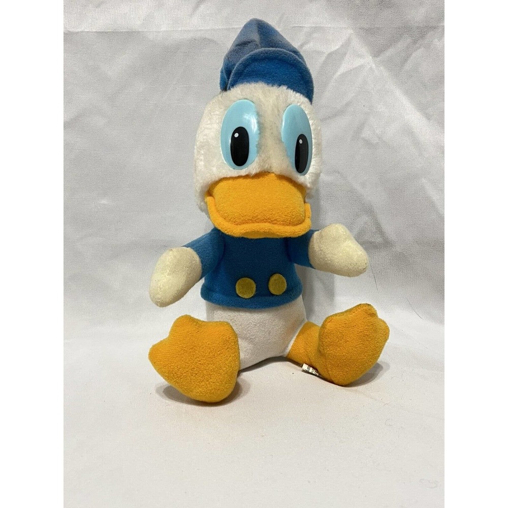 Vintage Walt Disney Mickey's Christmas Carol 8" Plush Donald Duck Stuffed Animal